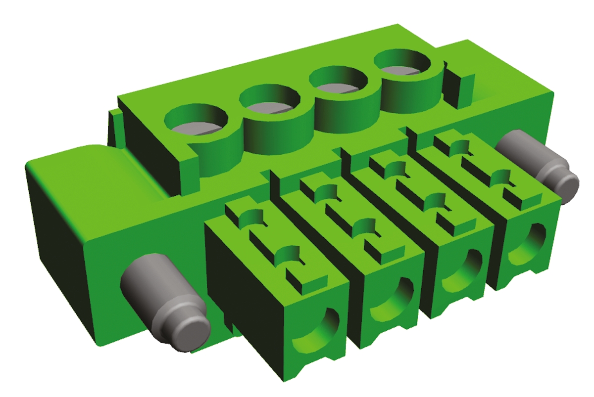 TE Connectivity, 3.81mm Pitch, Buchanan, 4 Way, , Pluggable Terminal Block, Plug, Panel Mount, Solder Termination,