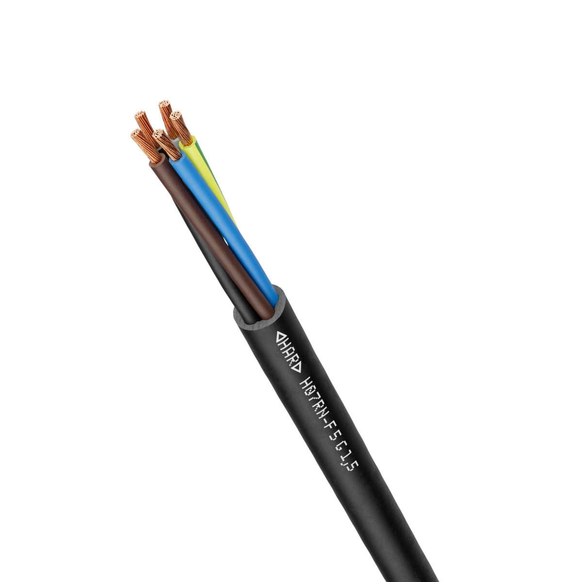 Lapp Power 1 mm² 3 Core Power Cable, Black Rubber, 50m
