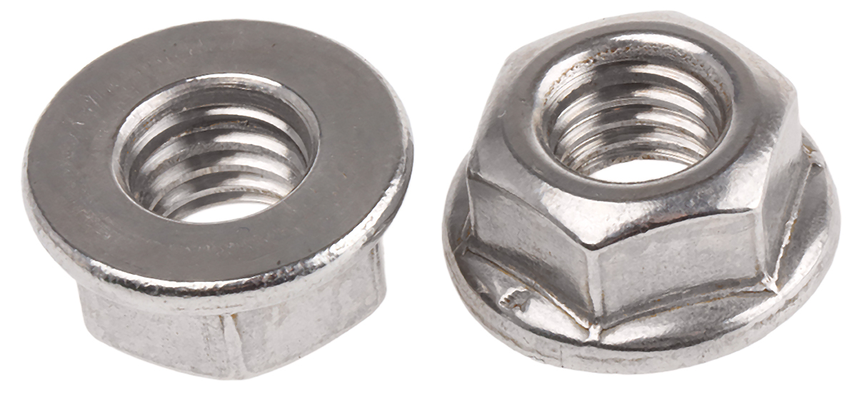 RS PRO Stainless Steel Flanged Hex Nut, DIN 6923, M8