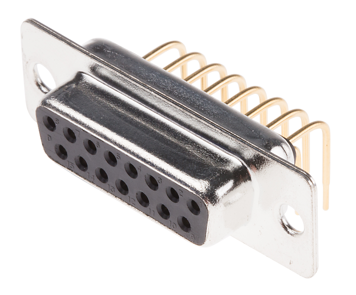 RS PRO 15 Way Right Angle Through Hole D-sub Connector Socket, 2.77mm Pitch