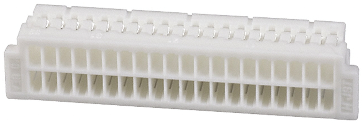 JST, SHD Female Connector Housing, 1mm Pitch, 40 Way, 2 Row Right Angle, Straight