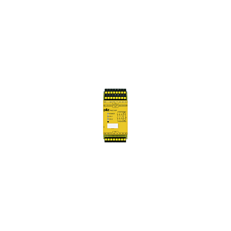 Pilz 787310 1 Auxiliary Contacts Safety Relay 24V ac/dc, Single/Dual-Channel 3 Safety Contacts