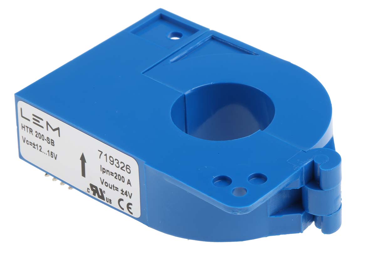 LEM HTR Series Current Transformer, 200A Input, 400:1, 21mm Bore, 12 → 15 V