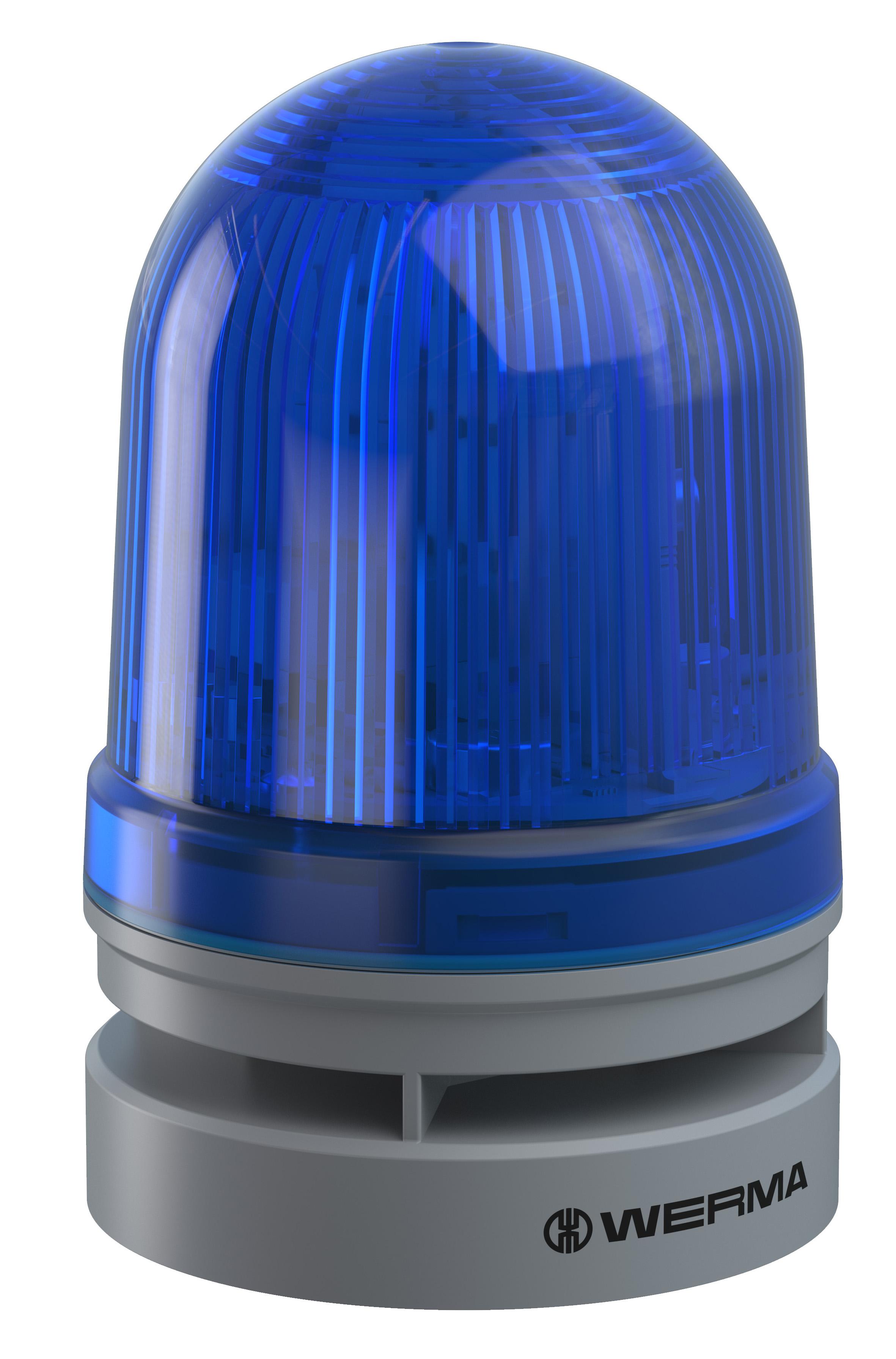 Werma 461 Series Blue Sounder Beacon, 115 → 230 V, IP65, Wall Mount, 98dB at 1 Metre