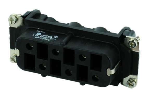 Amphenol Industrial Heavy Duty Power Connector Insert, 42A, Female, Heavy Mate C146 Series, 4+PE Contacts