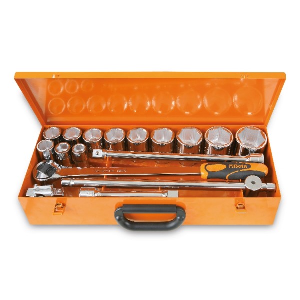 BETA 17-Piece Imperial 3/4 in Standard Socket Set with Ratchet, 6 point
