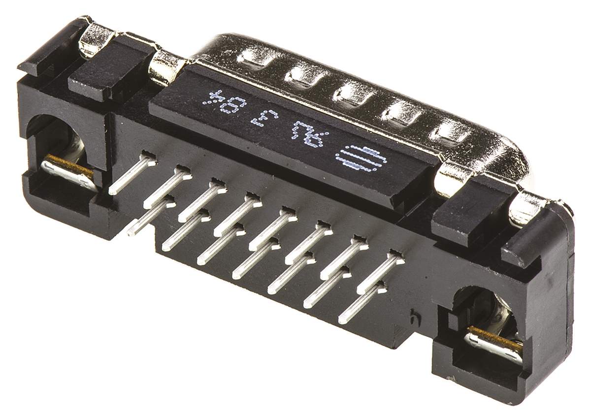 HARTING 15 Way Through Hole D-sub Connector Plug, 2.74mm Pitch, with M3 Threaded Inserts