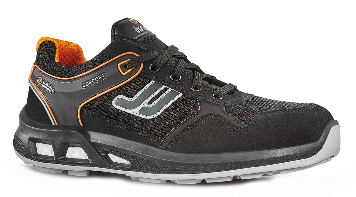 Jallatte J ENERGY Unisex Black Aluminium Toe Capped Safety Trainers, UK 10, EU 44