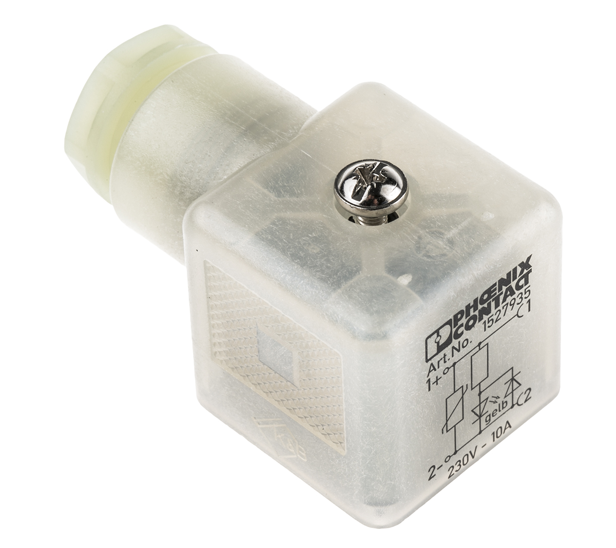 Phoenix Contact SACC 3P DIN 43650 A, Female Solenoid Valve Connector with Indicator Light, 240 V Voltage