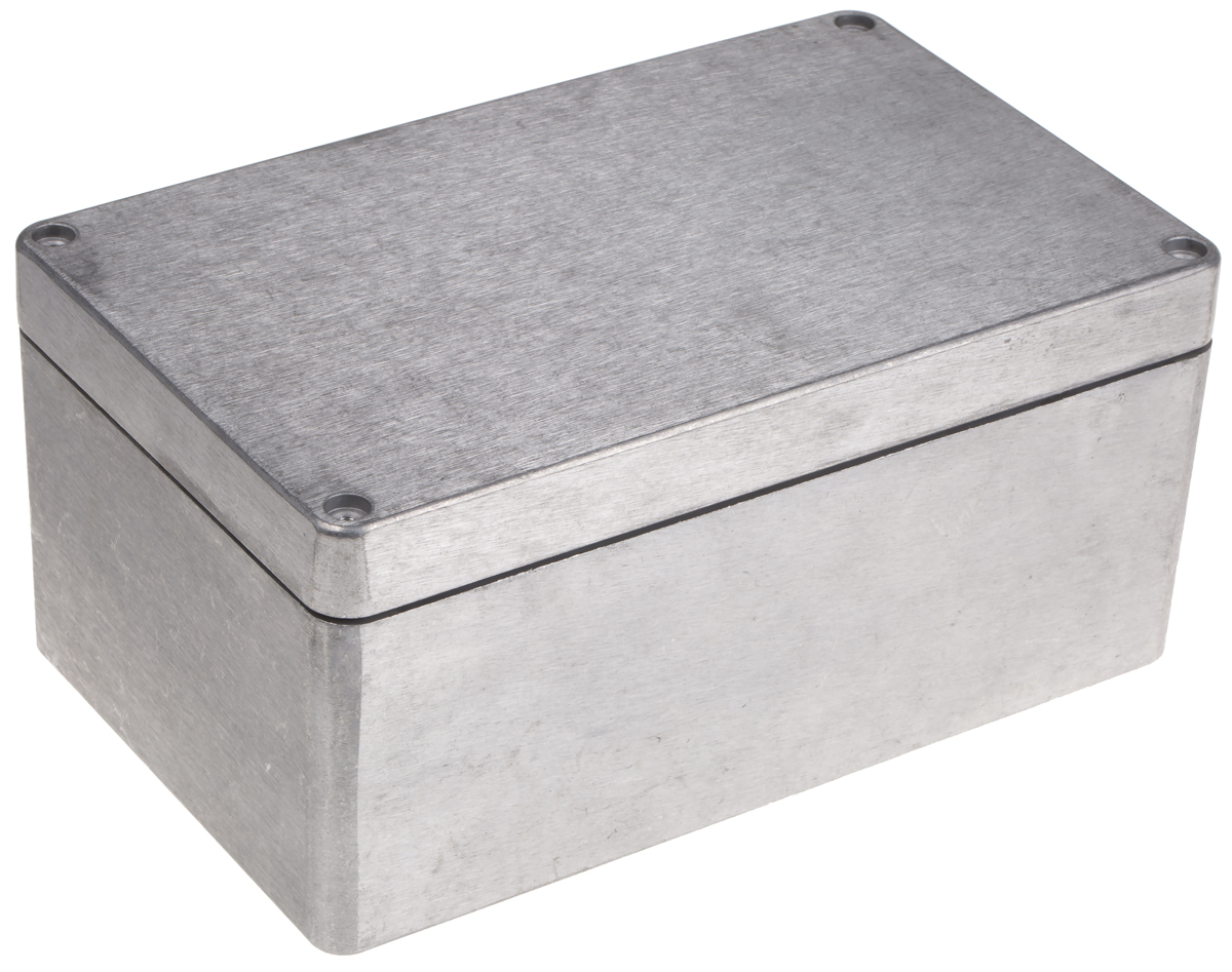 Deltron 486 Series Silver Aluminium Enclosure, IP68, Silver Lid, 260 x 160 x 120mm