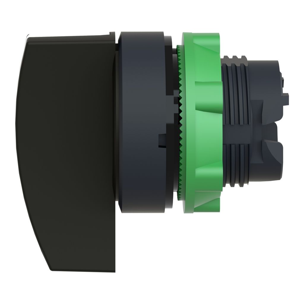 Schneider Electric Harmony XB5 Series 3 Position Selector Switch Head, 22mm Cutout, Black Handle