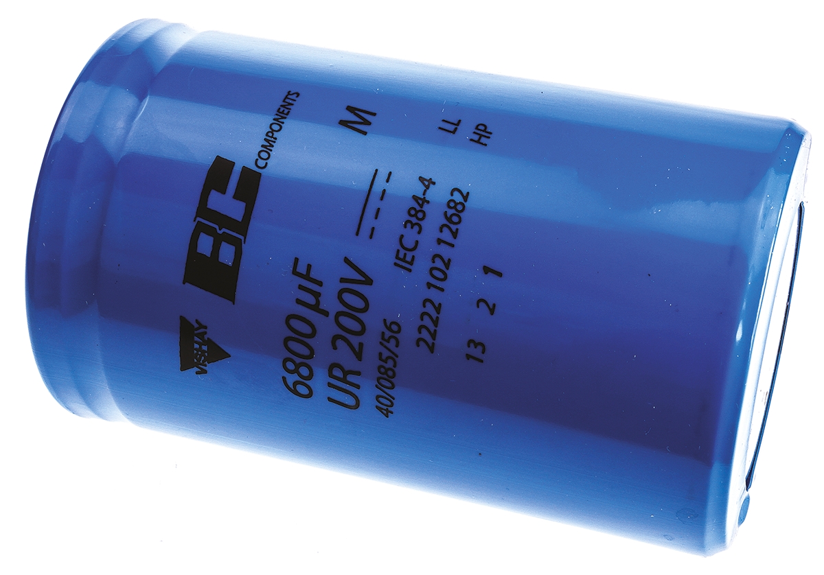 Vishay 6800μF Aluminium Electrolytic Capacitor 200V dc, Screw Terminal - MAL210212682E3