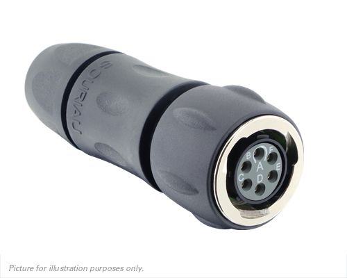 Souriau Sunbank by Eaton Circular Connector, 6 Contacts, Cable, Standard Connector, Plug, Female, IP68, IP69K, UTGX