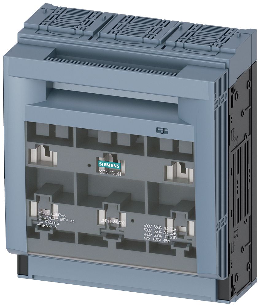 Siemens Fuse Switch Disconnector, 3 Pole, 630A Max Current