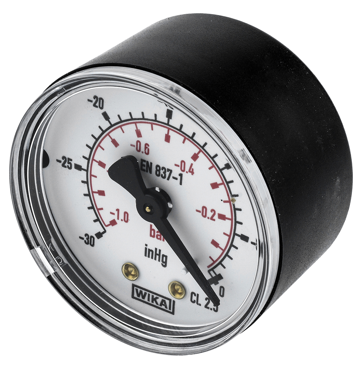 WIKA Analogue Pressure Gauge 0bar Back Entry 50mm Outside Diameter, UKAS