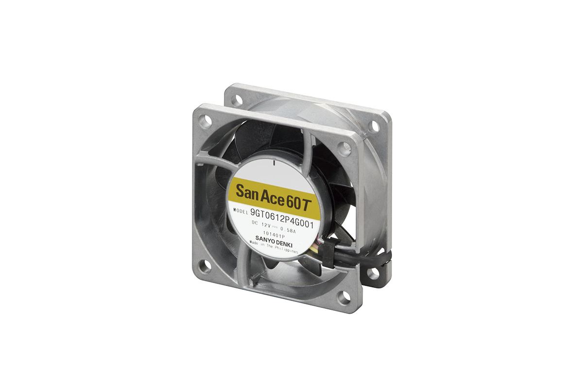 Sanyo Denki 9GT Series Axial Fan, 24 V dc, DC Operation, 6.72W, 280mA Max, 60 x 60 x 25mm