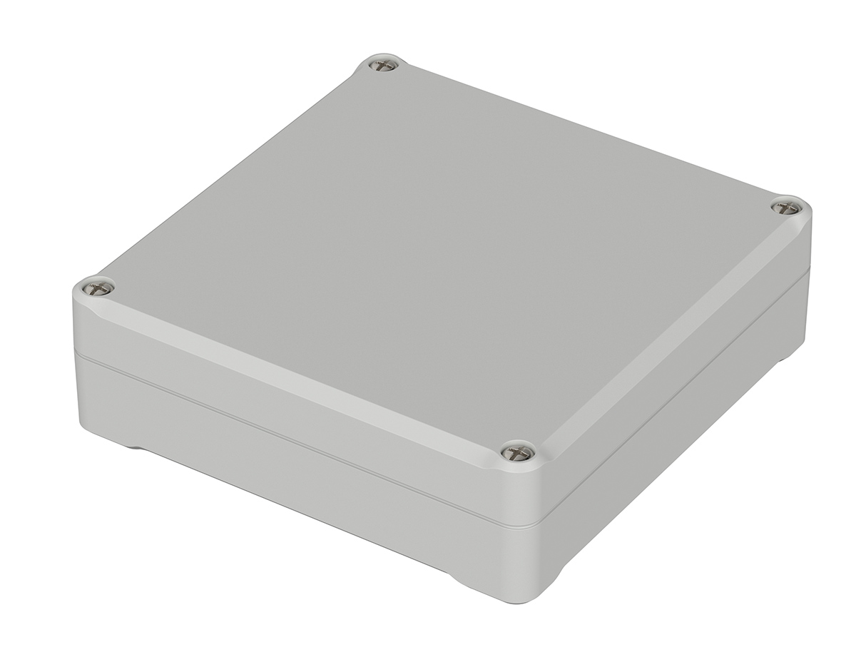 Bopla Euromas II Series Light Grey ABS Enclosure, IP65, Light Grey Lid, 122 x 120 x 37mm