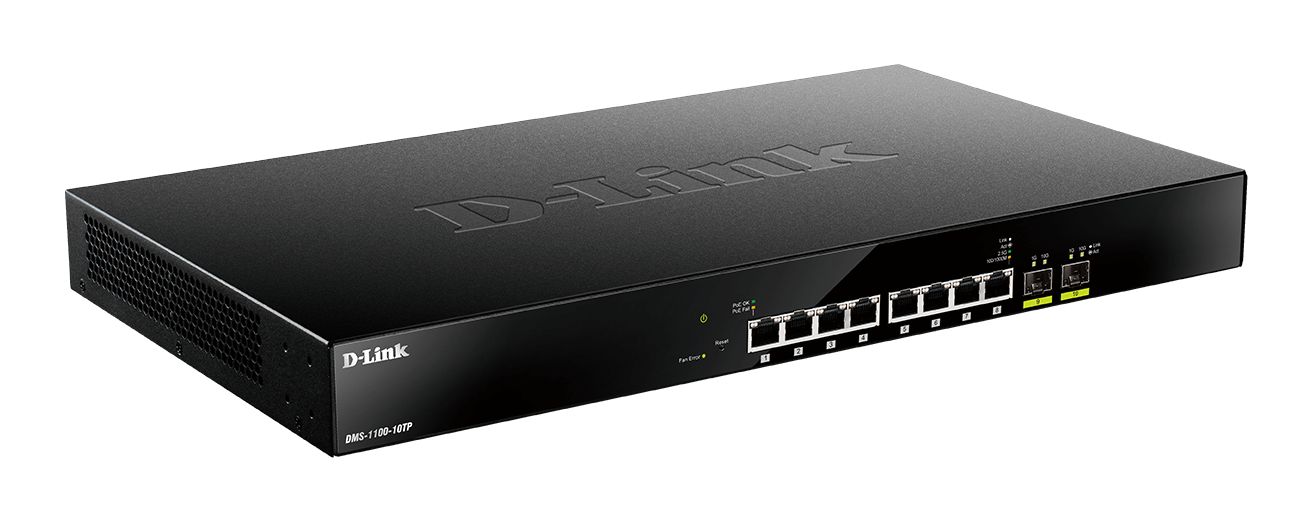 D-Link 10-Port Multi-Gigabit PoE Smart Managed Switch, Smart 10 Port Managed Switch With PoE EU