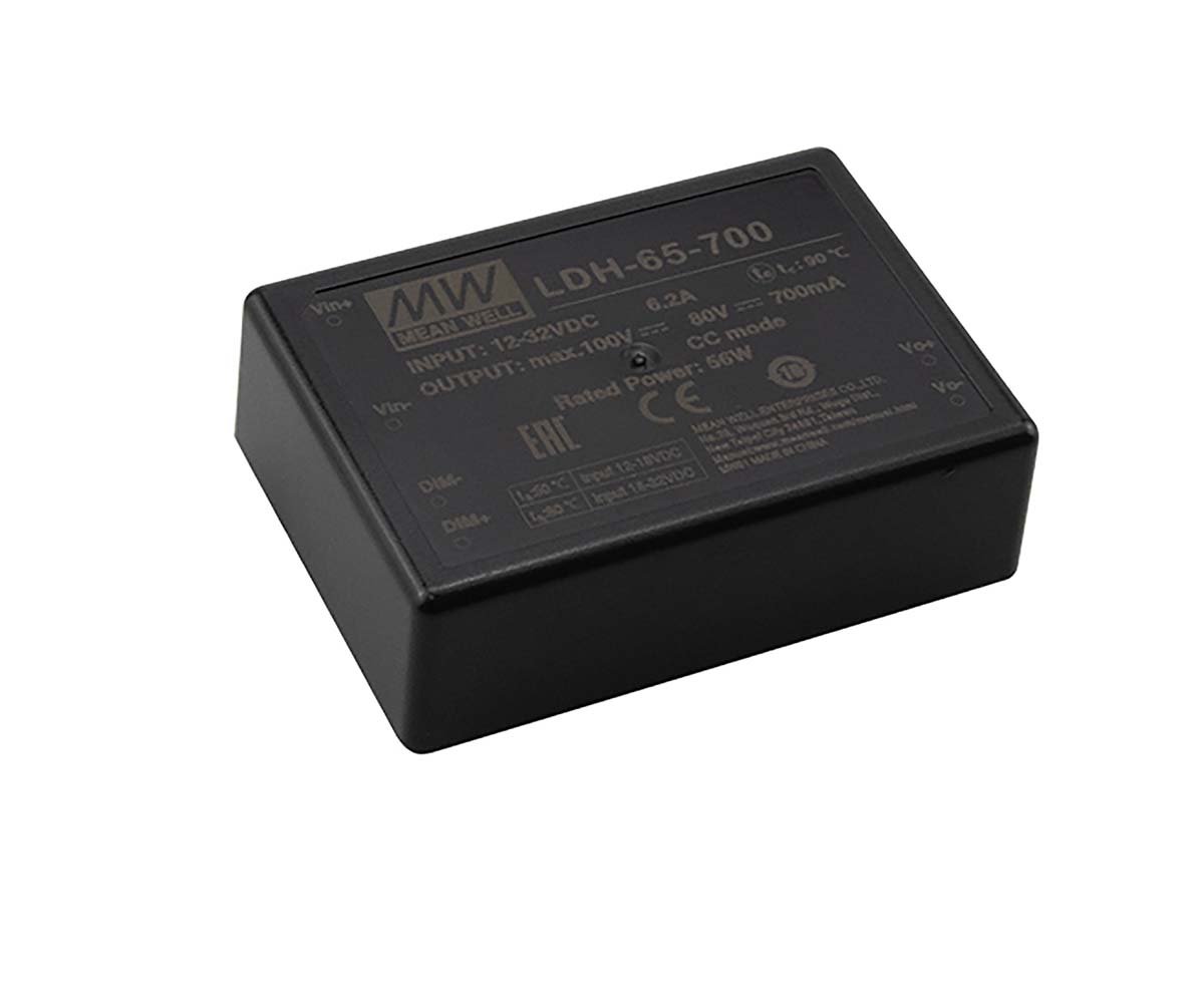 MEAN WELL LED Driver, 80V Output, 65W Output, 1.4A Output, Constant Current Dimmable