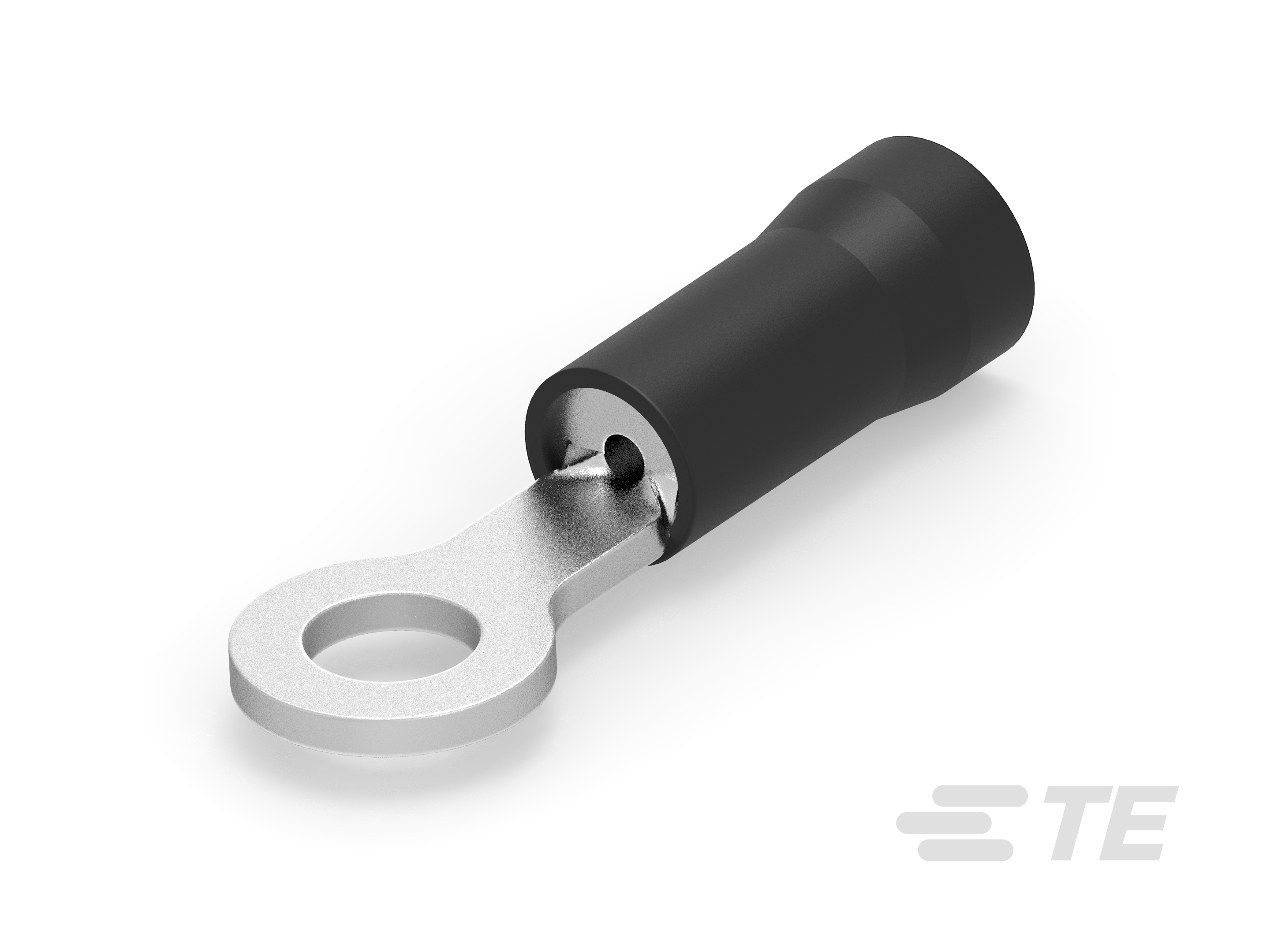 TE Connectivity, PIDG Insulated Ring Terminal, M2.5 Stud Size, Black