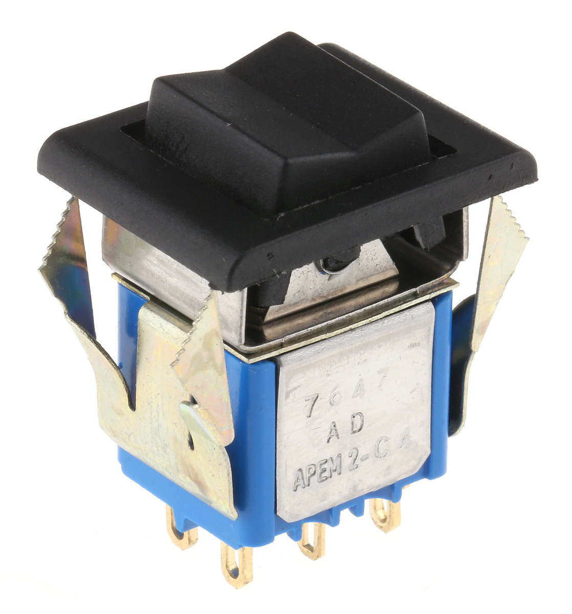 APEM DPDT, (On)-Off-(On) Rocker Switch Panel Mount