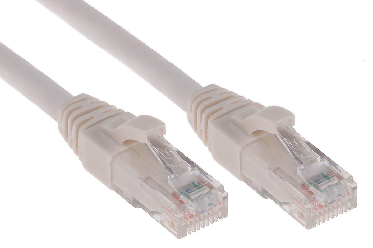RS PRO, 5m Cat5e, White RJ45 to Male RJ45 Male, U/UTP Unshielded, Terminated PVC Sheath