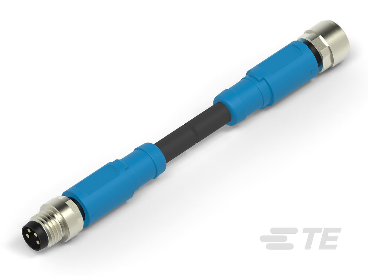 TE Connectivity Male/Female 4 way M8 to 4 way M8 Sensor Actuator Cable, 500 mm