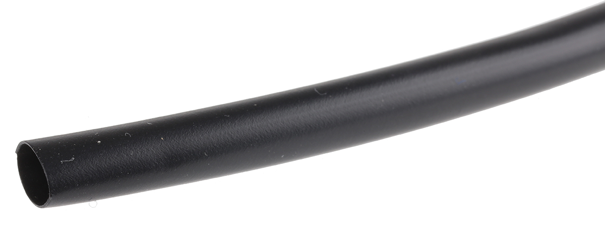 HellermannTyton Heat Shrink Tubing, Black 4.8mm Sleeve Dia. x 5m Length 2:1 Ratio, LVR Series