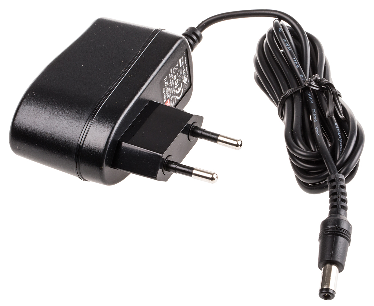 MEAN WELL 6W Plug-In AC/DC Adapter 7.5V dc Output, 800mA Output