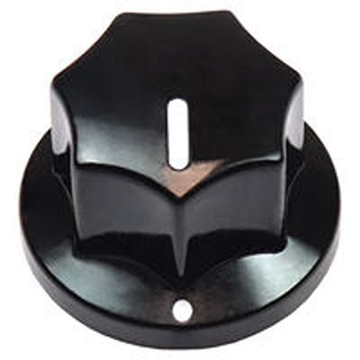 Vishay 14.3mm Black Potentiometer Knob for 1/4in Shaft Screw Fix, ACCKPS1412NLR14