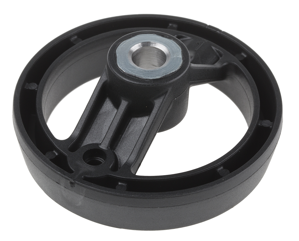 RS PRO Black Glass-Fibre Reinforced Technopolymer Hand Wheel, 80mm diameter