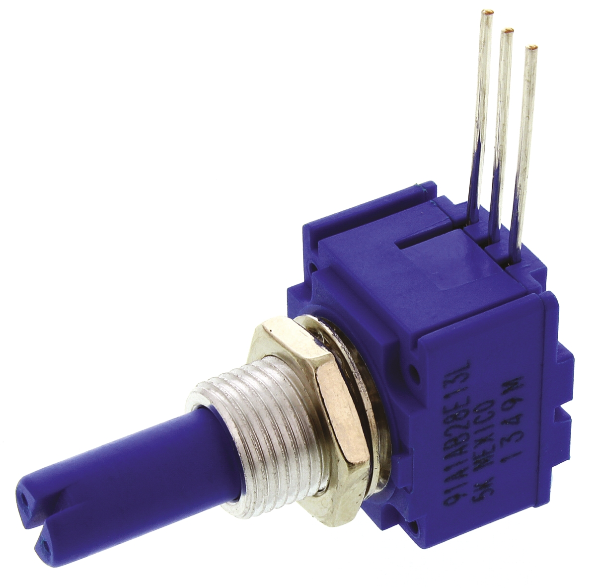 Bourns 91 5kΩ Rotary Potentiometer 1-Gang, Panel Mount (Through Hole), 91A1A-B28-E13L