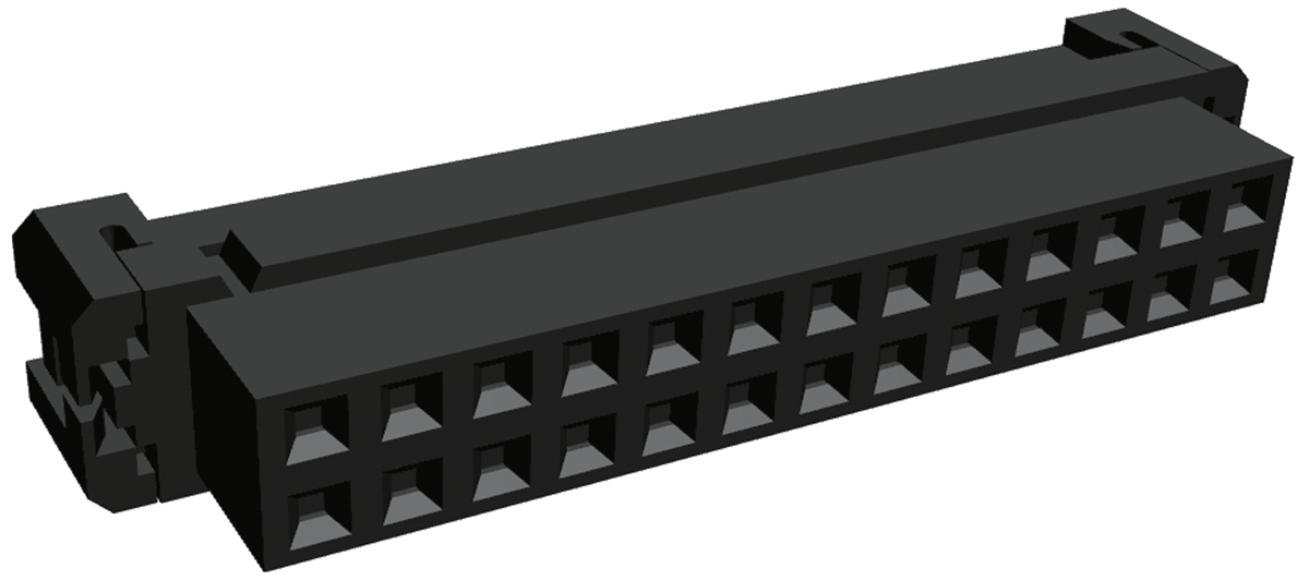 TE Connectivity 26-Way IDC Connector Socket for Cable Mount, 2-Row