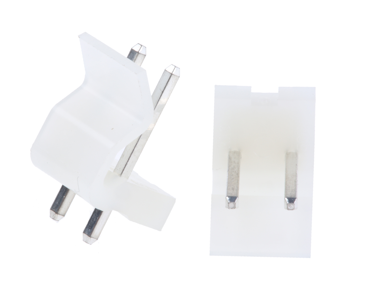 Molex SPOX Series Straight Through Hole Pin Header, 2 Contact(s), 5.08 mm Pitch, 1 Row, Unshrouded