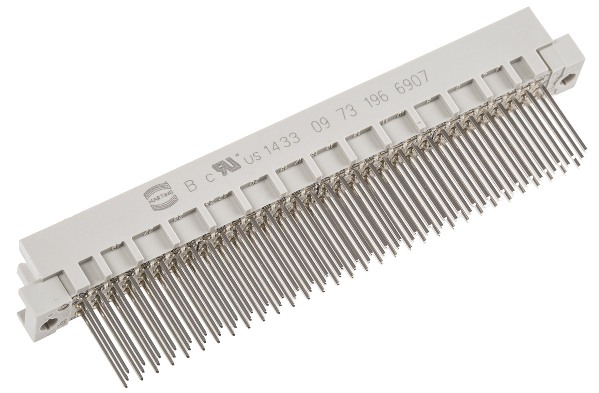 HARTING 96 Way 2.54mm Pitch, Type R Class C2, 3 Row, Straight DIN 41612 Connector, Plug