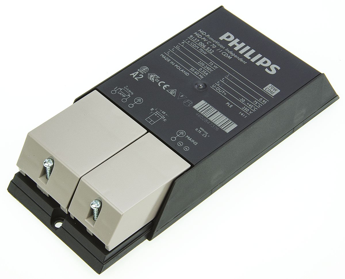 Philips Lighting 70 W Electronic Ceramic Metal Halide Lighting Ballast, 220 → 240 V