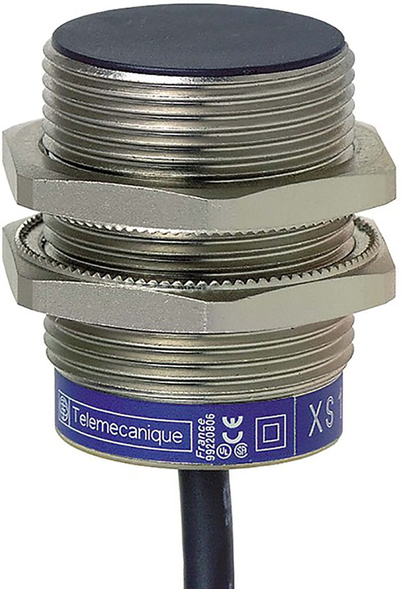 Telemecanique Sensors Inductive Threaded Barrel Proximity Sensor, M30, 10 mm Detection, PNP NO+NC, 12 → 24 V dc