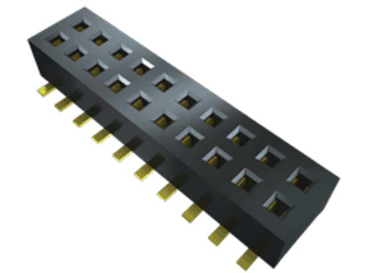 Samtec CLP Series Straight Surface Mount PCB Socket, 13-Contact, 2-Row, 1.27mm Pitch, Solder Termination