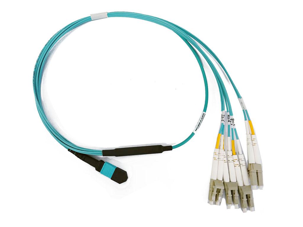 Molex MPO to LC x 4 Multi Mode Fibre Optic Cable, 50/125μm, 5m