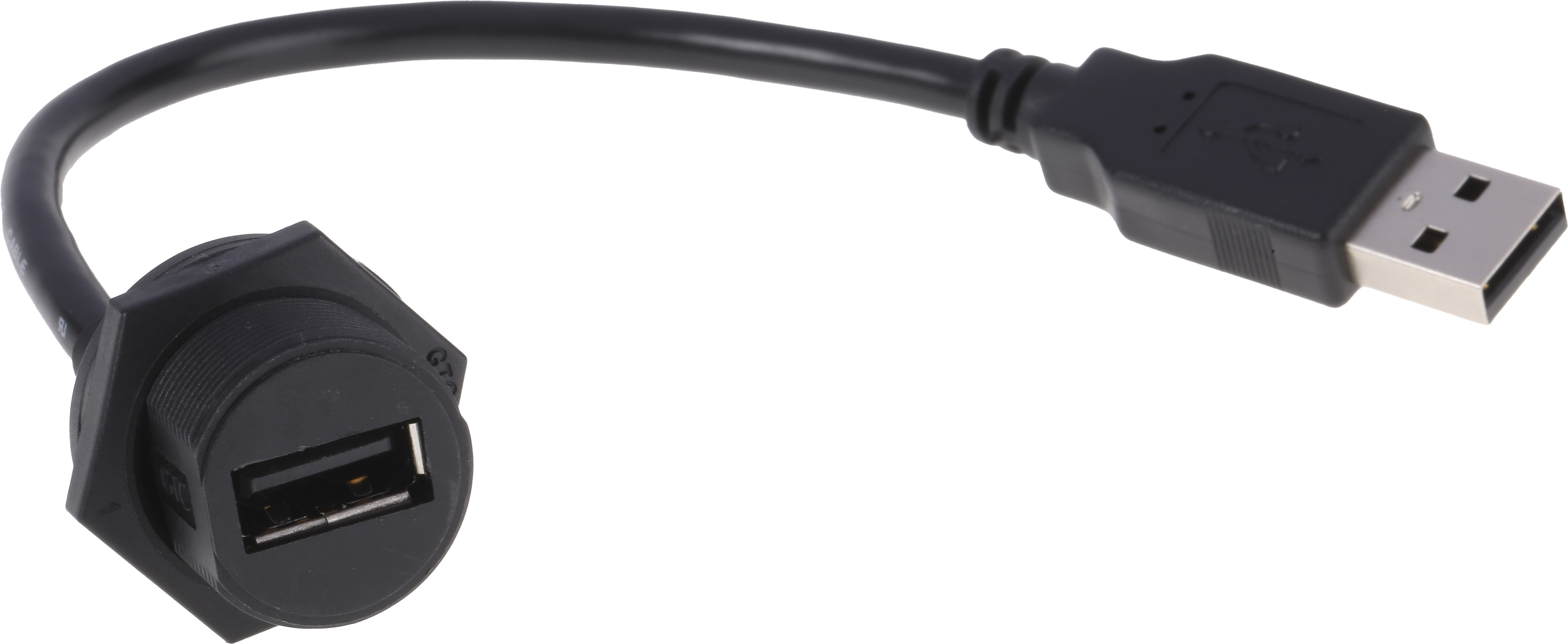 RS PRO Straight, Panel Mount, Socket Type Mini IP67 USB Connector