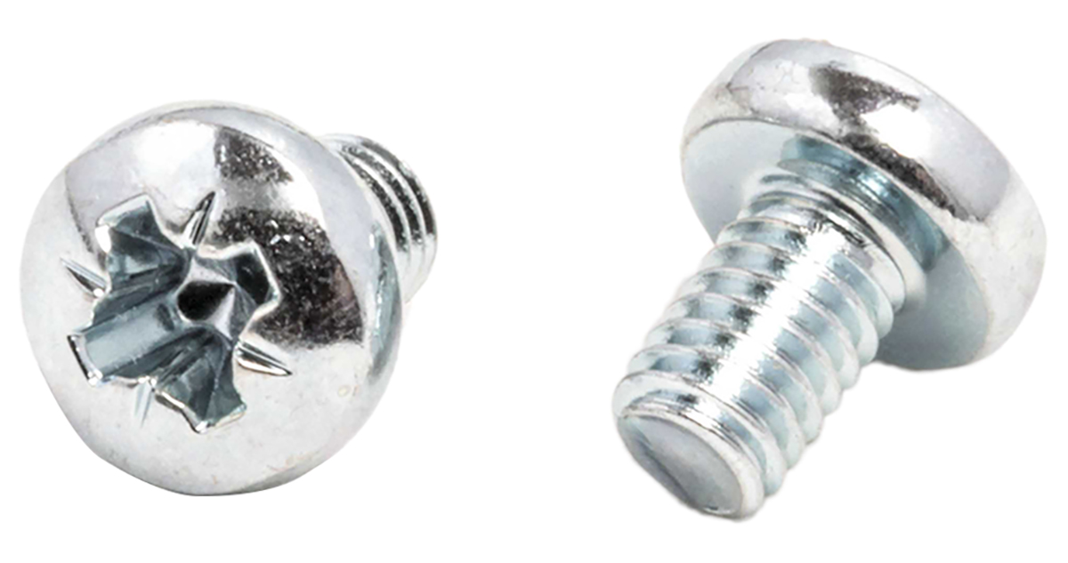 RS PRO Pozi M4 Pan Steel Machine Screws DIN 7985 x 6.0mm