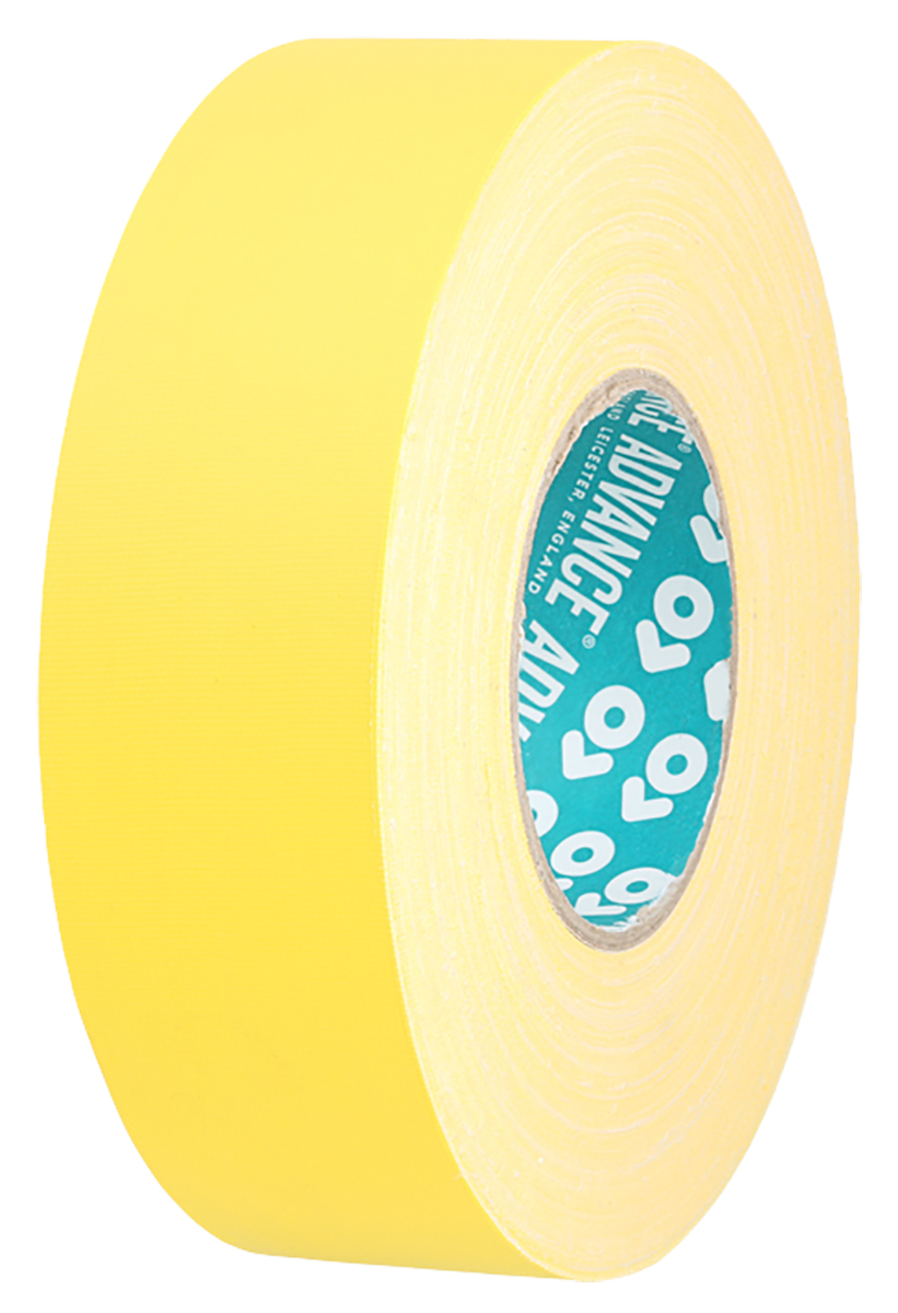 Advance Tapes AT160 Cloth Tape, 50m x 50mm, Yellow, Matt Finish
