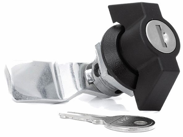 RS PRO Silver Zinc Plated Steel Camlock, 23.9mm Panel-to-Tongue, 31 x 23.9mm Cutout, Key Unlock