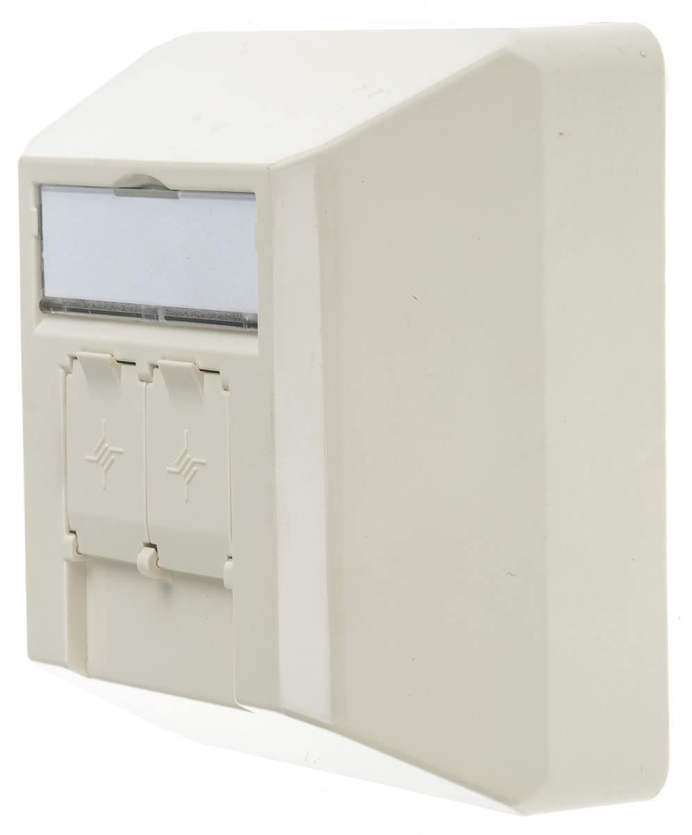 Telegartner Cat6a 2 Way RJ45 Wall Mount Socket,With STP Shield Type