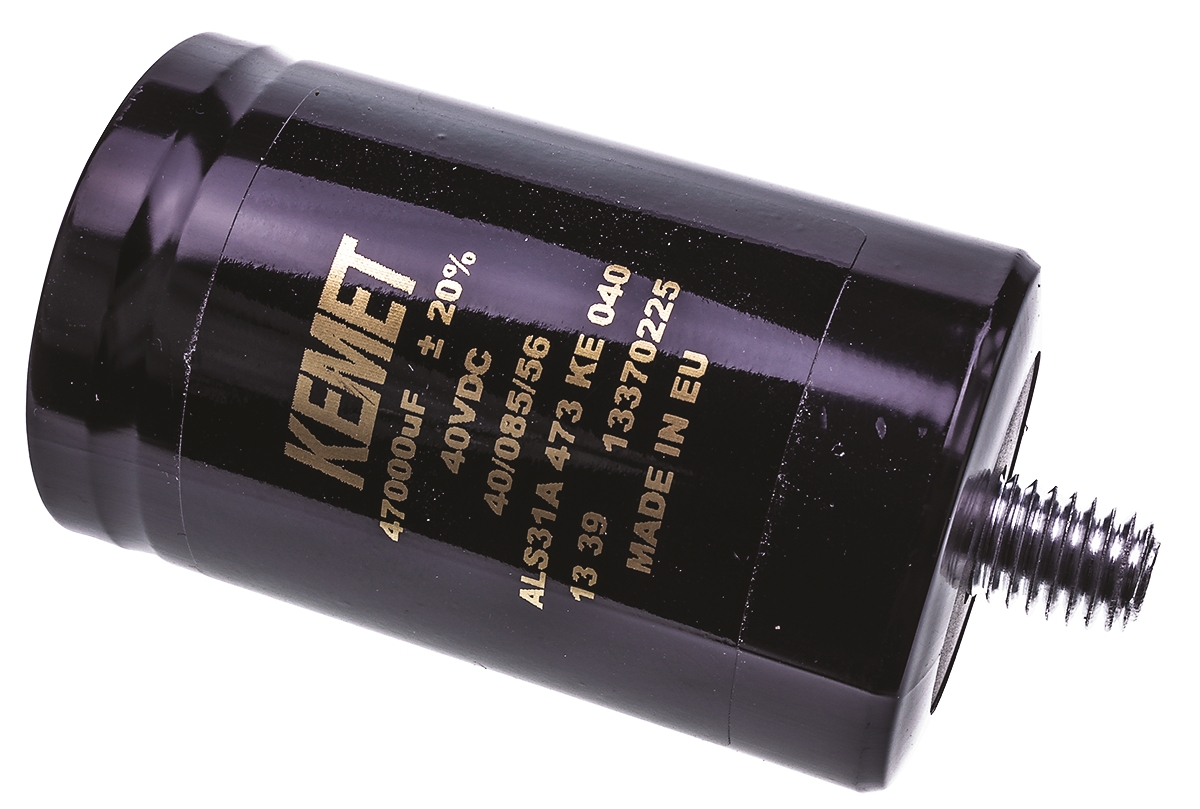 KEMET 47000μF Aluminium Electrolytic Capacitor 40V dc, Screw Terminal - ALS31A473KE040