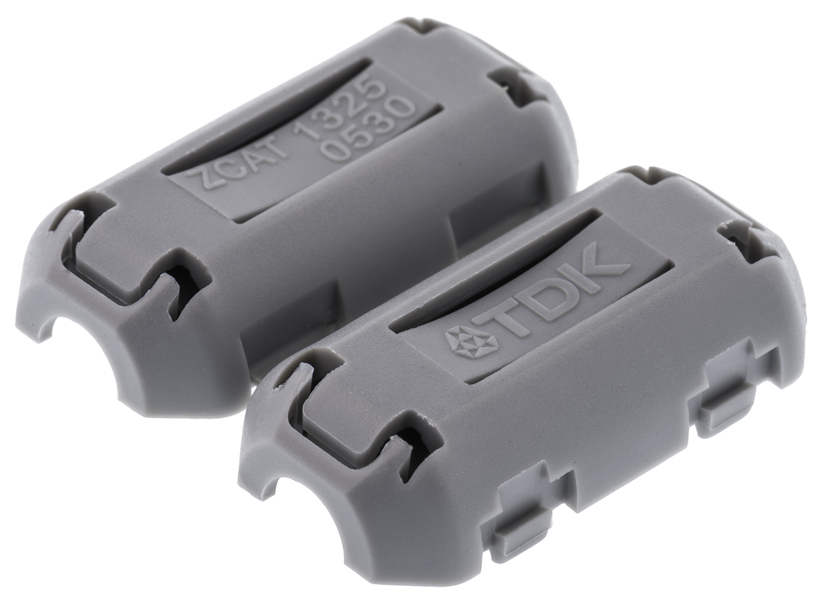 TDK Openable Ferrite Sleeve, 20 Dia. x 25mm, For Suppression Components, Apertures: 1, Diameter 5mm