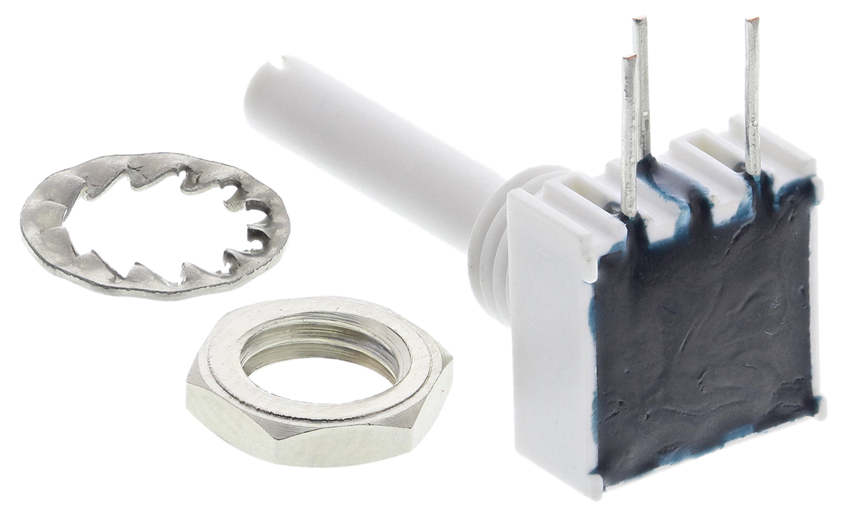 Vishay P10 500Ω Rotary Potentiometer 1-Gang Panel Mount, P10XXAI501KB30