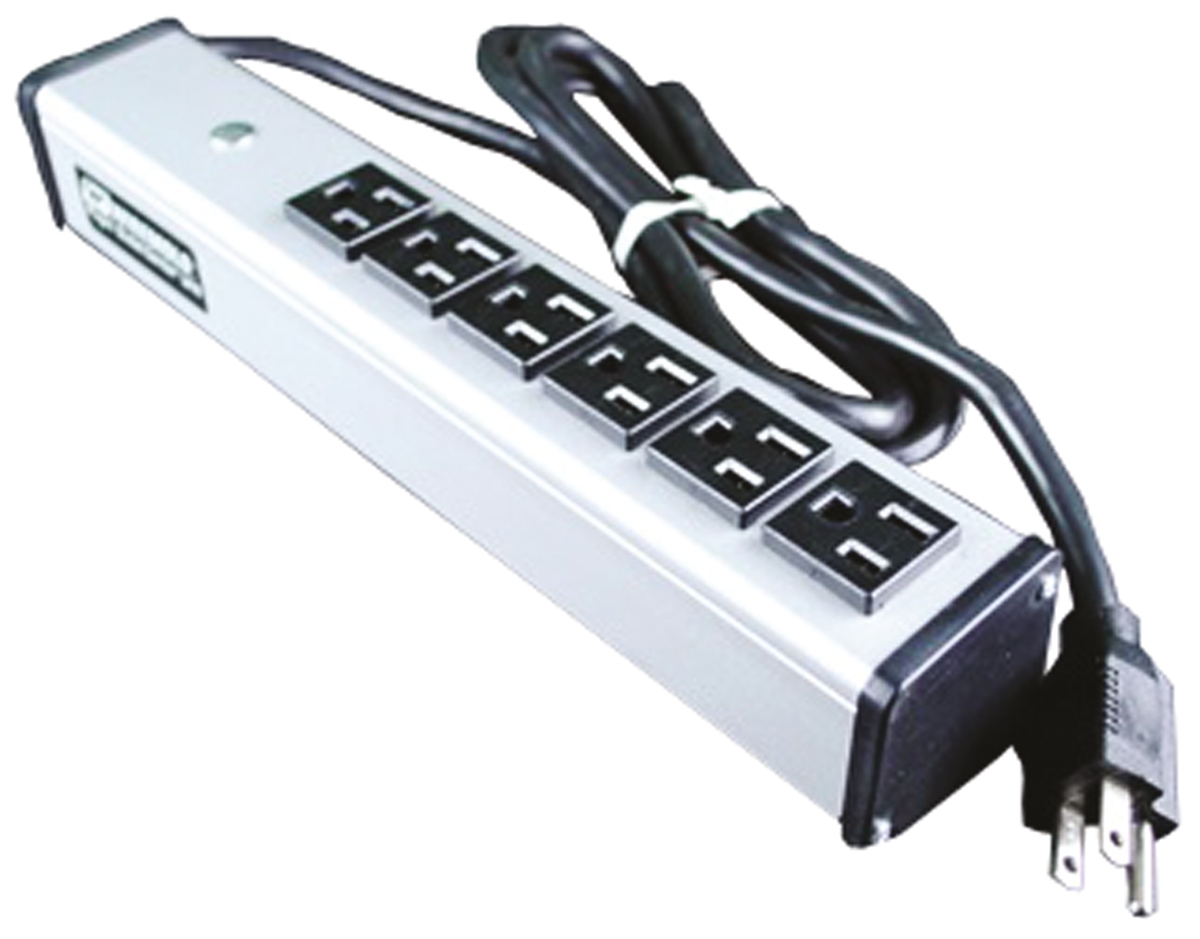 Wiremold 1.8m 6 Socket NEMA 5-15R Extension Lead, 120 V