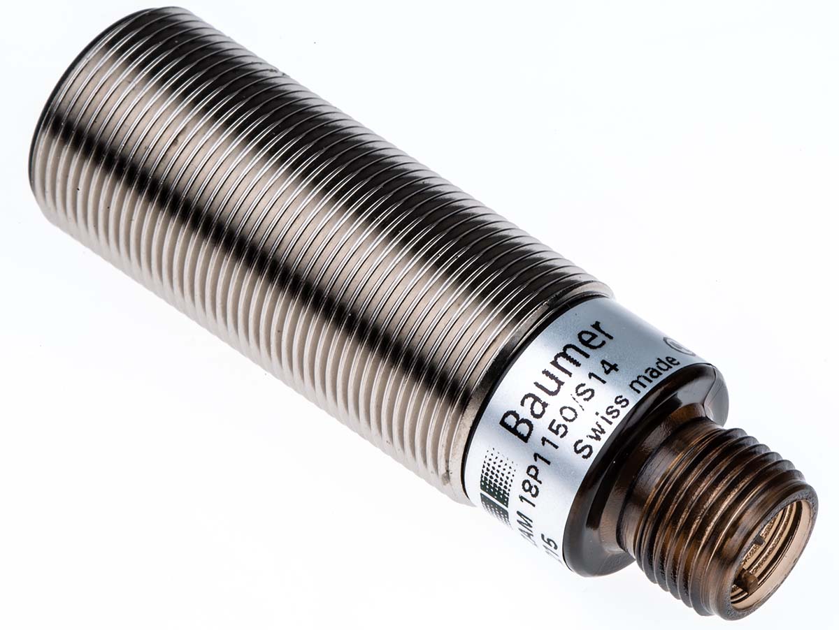 Baumer Diffuse Photoelectric Sensor, Barrel Sensor, 60 mm → 430 mm Detection Range