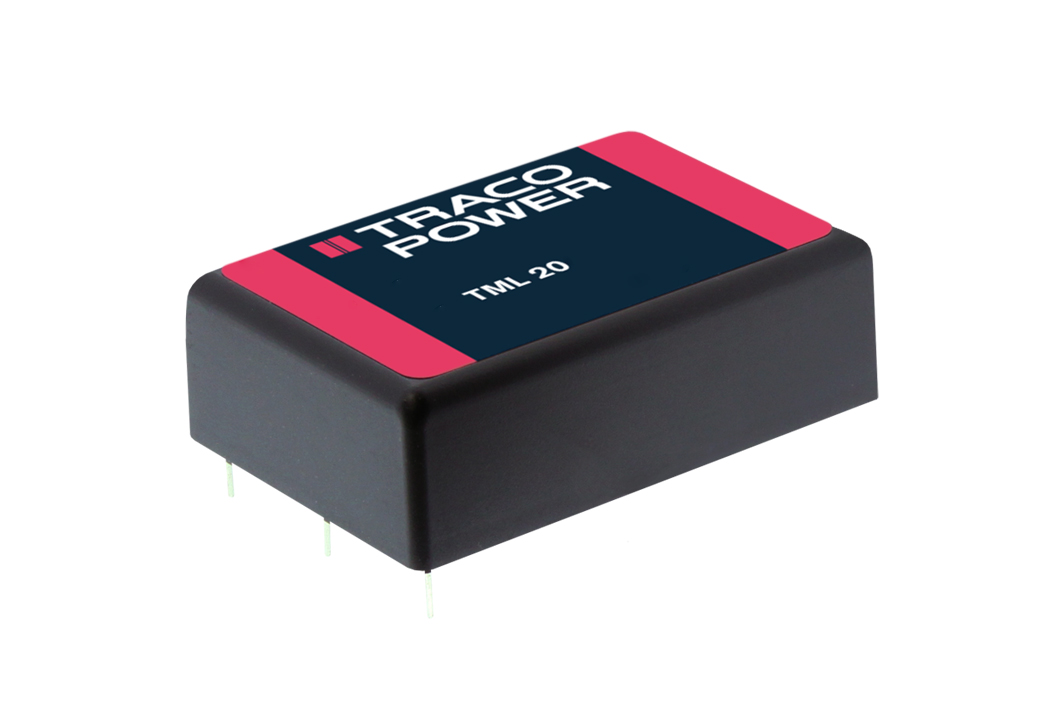 TRACOPOWER Switching Power Supply, TML 20124, 24V dc, 840mA, 20W, 1 Output, 100 → 375 V dc, 90 → 264 V ac